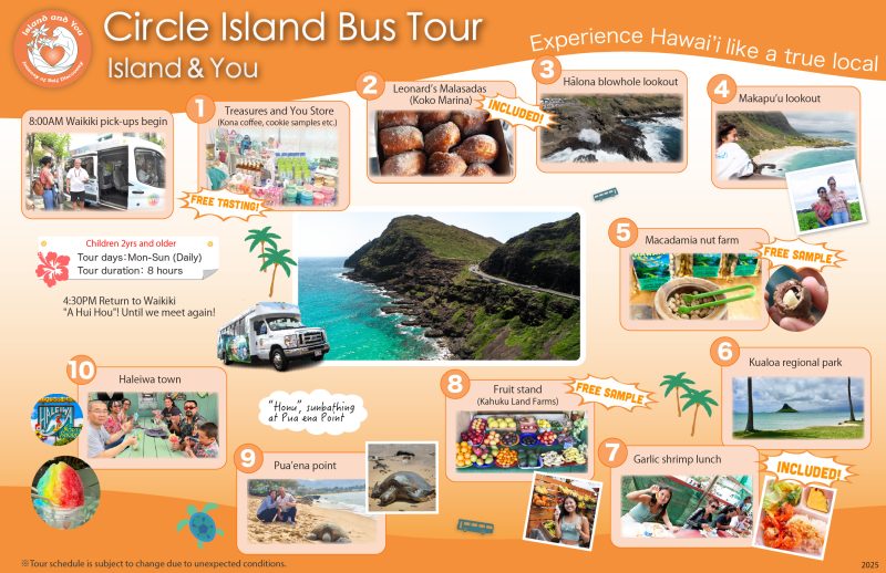 Circle island tour front