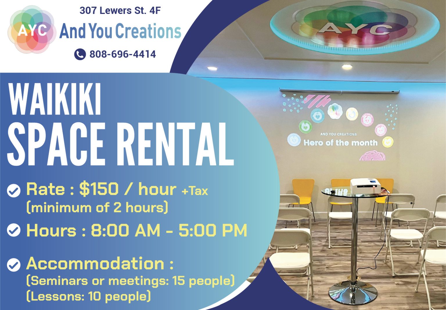 Waikiki space rental