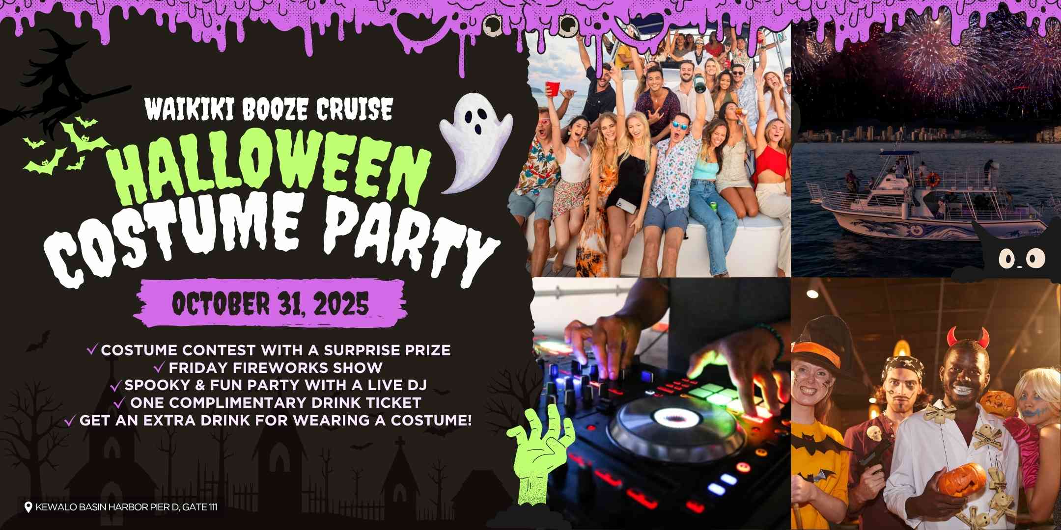 You are currently viewing Waikiki Halloween Booze Cruise 2025 | Fireworks, Costume Contest & DJ